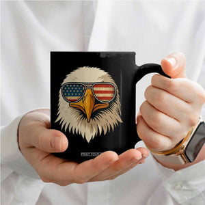 Patriotic Bald Eagle Coffee Mug With Sunglasses American Flag Vintage TS02 Print Your Wear