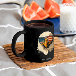 Patriotic Bald Eagle Coffee Mug With Sunglasses American Flag Vintage TS02 Print Your Wear