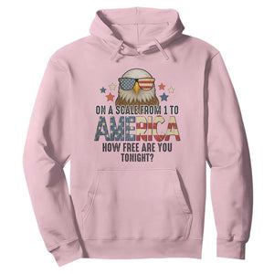 Patriotic Bald Eagle Hoodie How Free Are You Tonight 4th of July TS02 Light Pink Print Your Wear