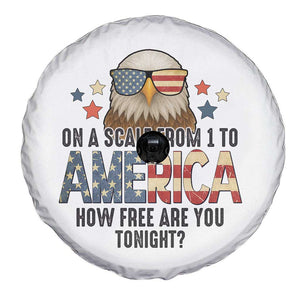 Patriotic Bald Eagle Spare Tire Cover How Free Are You Tonight 4th of July TS02 Print Your Wear