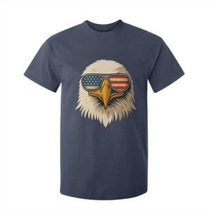 Patriotic Bald Eagle T Shirt For Kid With Sunglasses American Flag Vintage TS02 Navy Print Your Wear