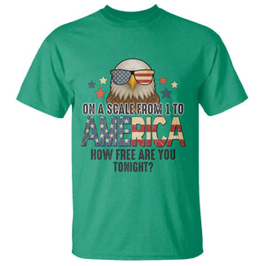 Patriotic Bald Eagle T Shirt How Free Are You Tonight 4th of July TS02 Irish Green Print Your Wear