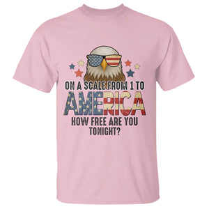 Patriotic Bald Eagle T Shirt How Free Are You Tonight 4th of July TS02 Light Pink Print Your Wear