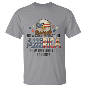 Patriotic Bald Eagle T Shirt How Free Are You Tonight 4th of July TS02 Sport Gray Print Your Wear