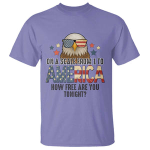 Patriotic Bald Eagle T Shirt How Free Are You Tonight 4th of July TS02 Violet Print Your Wear