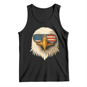 Patriotic Bald Eagle Tank Top With Sunglasses American Flag Vintage TS02 Black Print Your Wear