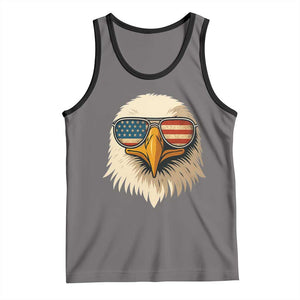 Patriotic Bald Eagle Tank Top With Sunglasses American Flag Vintage TS02 Deep Heather Black Print Your Wear