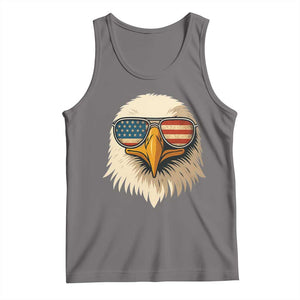 Patriotic Bald Eagle Tank Top With Sunglasses American Flag Vintage TS02 Deep Heather Print Your Wear