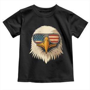 Patriotic Bald Eagle Toddler T Shirt With Sunglasses American Flag Vintage TS02 Black Print Your Wear