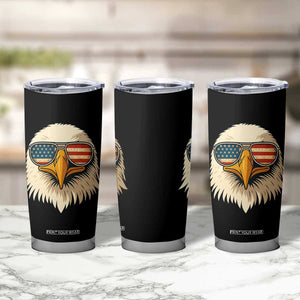 Patriotic Bald Eagle Tumbler Cup With Sunglasses American Flag Vintage TS02 Print Your Wear
