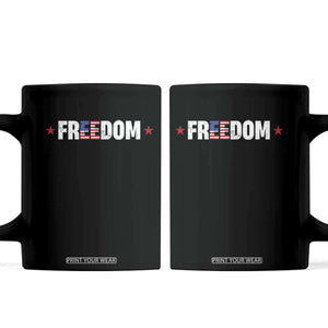Patriotic Coffee Mug Freedom American Flag 4th of July TS10 Black Print Your Wear