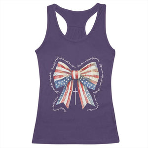 Patriotic Coquette 4th Of July Racerback Tank Top God Bless America TS10 Purple Print Your Wear