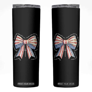 Patriotic Coquette 4th Of July Skinny Tumbler God Bless America TS10 Black Print Your Wear