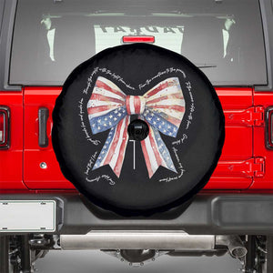 Patriotic Coquette 4th Of July Spare Tire Cover God Bless America TS10 Black Print Your Wear