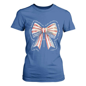 Patriotic Coquette 4th Of July T Shirt For Women God Bless America TS10 Royal Blue Print Your Wear