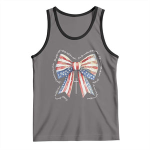Patriotic Coquette 4th Of July Tank Top God Bless America TS10 Deep Heather Black Print Your Wear