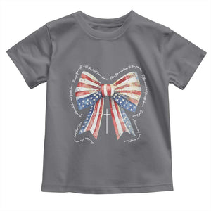 Patriotic Coquette 4th Of July Toddler T Shirt God Bless America TS10 Charcoal Print Your Wear
