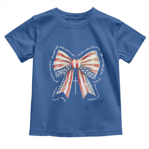 Patriotic Coquette 4th Of July Toddler T Shirt God Bless America TS10 Royal Blue Print Your Wear