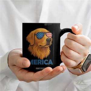 Patriotic Dog 'Merica Coffee Mug Golden Retriever Sunglasses Funny 4th Of July TS02 Print Your Wear