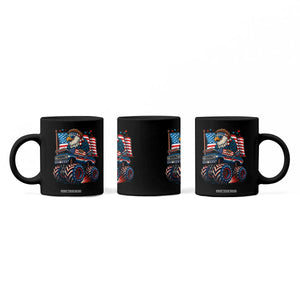 Patriotic Eagle Driving Monster Truck Coffee Mug 4th of July USA Flag Freedom TS02 Print Your Wear