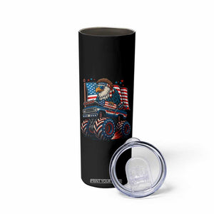 Patriotic Eagle Driving Monster Truck Skinny Tumbler 4th of July USA Flag Freedom TS02 Print Your Wear