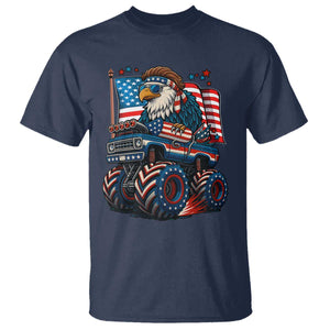 Patriotic Eagle Driving Monster Truck T Shirt 4th of July USA Flag Freedom TS02 Navy Print Your Wear