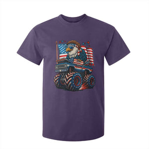 Patriotic Eagle Driving Monster Truck T Shirt For Kid 4th of July USA Flag Freedom TS02 Purple Print Your Wear