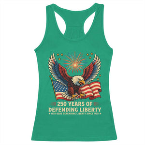 Patriotic Eagle US Army 250th Anniversary Racerback Tank Top 250 Years of Defending Liberty 1775 2025 TS02 Irish Green Print Your Wear