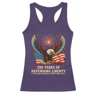Patriotic Eagle US Army 250th Anniversary Racerback Tank Top 250 Years of Defending Liberty 1775 2025 TS02 Purple Print Your Wear