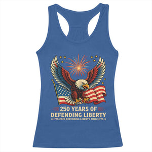 Patriotic Eagle US Army 250th Anniversary Racerback Tank Top 250 Years of Defending Liberty 1775 2025 TS02 Royal Blue Print Your Wear
