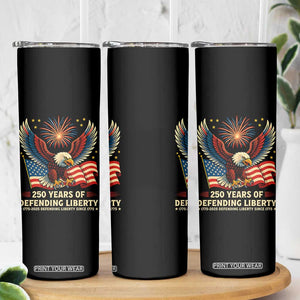 Patriotic Eagle US Army 250th Anniversary Skinny Tumbler 250 Years of Defending Liberty 1775 2025 TS02 Print Your Wear