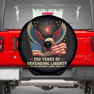 Patriotic Eagle US Army 250th Anniversary Spare Tire Cover 250 Years of Defending Liberty 1775 2025 TS02 Black Print Your Wear