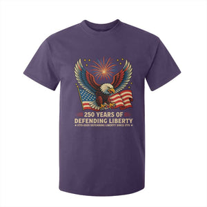 Patriotic Eagle US Army 250th Anniversary T Shirt For Kid 250 Years of Defending Liberty 1775 2025 TS02 Purple Print Your Wear