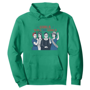 Patriotic Feminist Empowerment Hoodie Girl Will Be Girls Womens Rights 4th of July TS02 Irish Green Print Your Wear