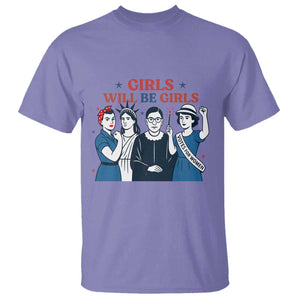 Patriotic Feminist Empowerment T Shirt Girl Will Be Girls Womens Rights 4th of July TS02 Violet Print Your Wear