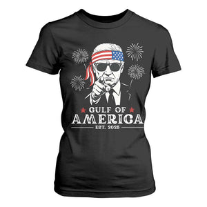 Patriotic Gulf Of USA Est 2025 T Shirt For Women Funny Trump Happy 4th Of July TS02 Black Print Your Wear