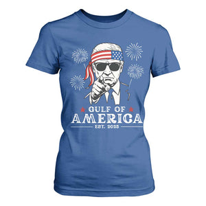 Patriotic Gulf Of USA Est 2025 T Shirt For Women Funny Trump Happy 4th Of July TS02 Royal Blue Print Your Wear