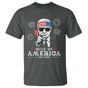 Patriotic Gulf Of USA Est 2025 T Shirt Funny Trump Happy 4th Of July TS02 Dark Heather Print Your Wear