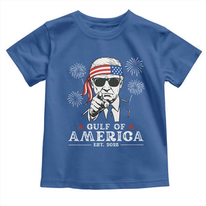 Patriotic Gulf Of USA Est 2025 Toddler T Shirt Funny Trump Happy 4th Of July TS02 Royal Blue Print Your Wear