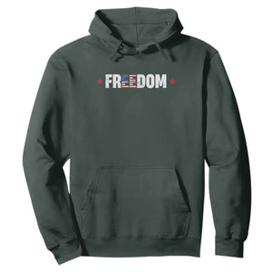 Patriotic Hoodie Freedom American Flag 4th of July TS10 Dark Forest Green Print Your Wear
