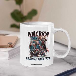 Patriotic Horror Mashup Coffee Mug America Killing It Since 1776 TS02 Print Your Wear