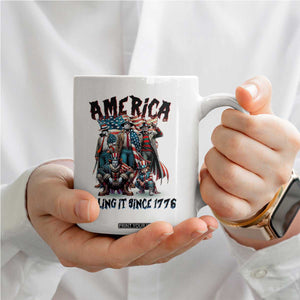 Patriotic Horror Mashup Coffee Mug America Killing It Since 1776 TS02 Print Your Wear