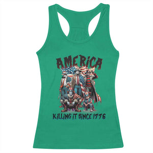 Patriotic Horror Mashup Racerback Tank Top America Killing It Since 1776 TS02 Irish Green Print Your Wear