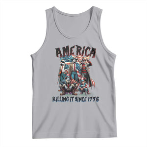Patriotic Horror Mashup Tank Top America Killing It Since 1776 TS02 Athletic Heather Print Your Wear