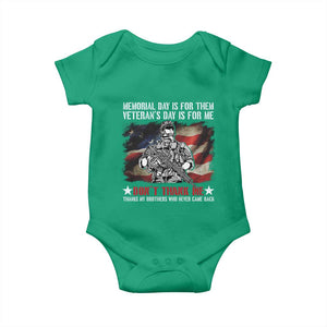 Patriotic Memorial Day Baby Onesie Remember Our Heroes Veterans Brothers American Flag TS02 Irish Green Print Your Wear