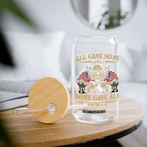Patriotic Memorial Day Glass Can All Gave Some Some Gave All Veterans Memorials Day US Flag TS02 Print Your Wear