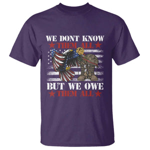 Patriotic Memorial Day T Shirt We Don't Know Them All But We Owe Them All TS02 Purple Print Your Wear