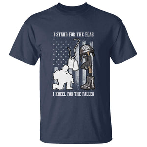 Patriotic Memorial Day T Shirt We Stand For the Flag We Kneel For The Fallen US Patriots TS02 Navy Print Your Wear