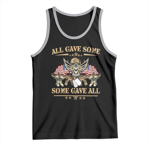 Patriotic Memorial Day Tank Top All Gave Some Some Gave All Veterans Memorials Day US Flag TS02 Black Athletic Heather Print Your Wear