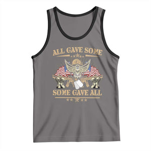 Patriotic Memorial Day Tank Top All Gave Some Some Gave All Veterans Memorials Day US Flag TS02 Deep Heather Black Print Your Wear